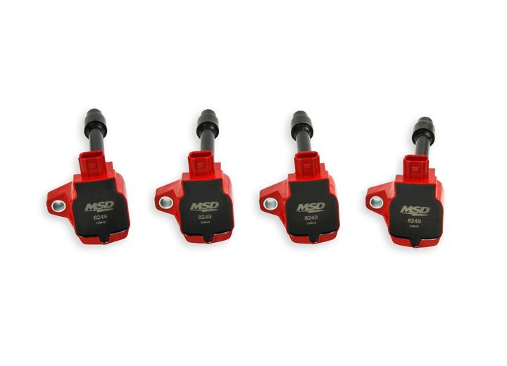MSD Ignition - 1620 Civic 2.0l/2.0l Blaster Series Ignition Coil 4 Cyl Red 4 Pac - 82494