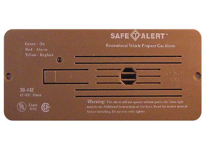 MTI - Propane Alarm  Brown Flush Mount 12 Vdc Hard Wire - 30-442-P-BR