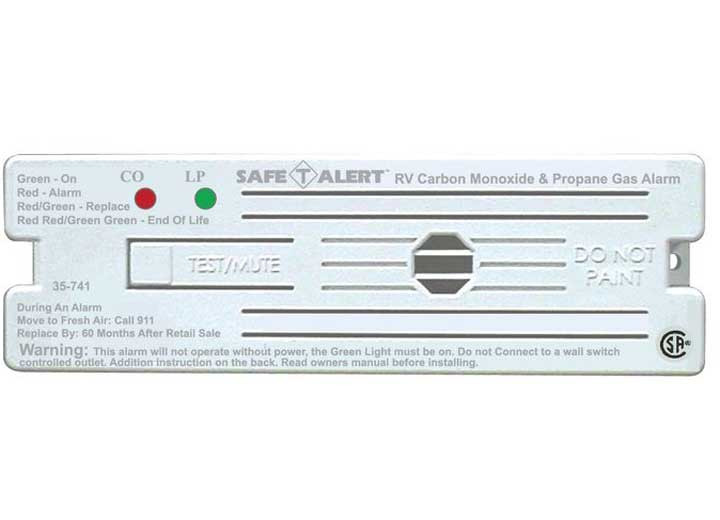 MTI - Combination Carbon Monoxide/propane Alarm  White Surface Mount 12vdc Hard Wire - 35-741-WT