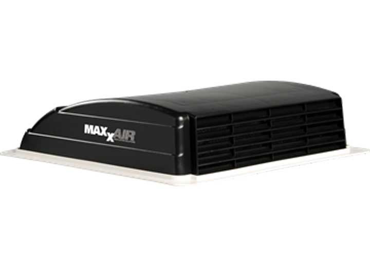 Maxxair - Maxxfan Mini Plus Manual Rv Roof Vent W/ 12v Fan  Led Light  Black - 00-03851