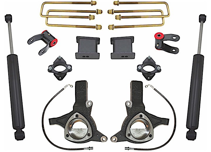 Maxtrac Suspension - 0716 Silverado/sierra 1500 2wd 7in Lift Kit W/max Trac Rear Shocks(cast Steel Susp) - K881375