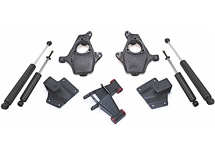 Maxtrac Suspension - 9906 Silv/sierra 1500/0106 Silv/sierra 2500/3500 Hd(ext Cab/excl Ss)2wd 2/4in Lowering Kit - KS330924
