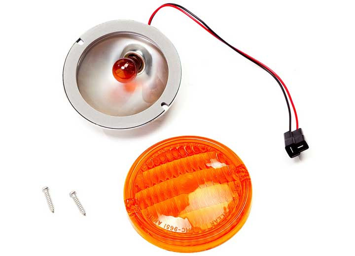Rugged Ridge - 7686 Cj Park Lamp Assembly W/ Amber Lens - 12405.07