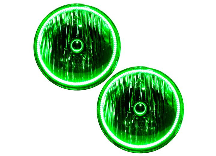 Oracle Lighting - 0716 Wrangler Jk Led Headlight W/green Halos Driver/passenger - 7079-004
