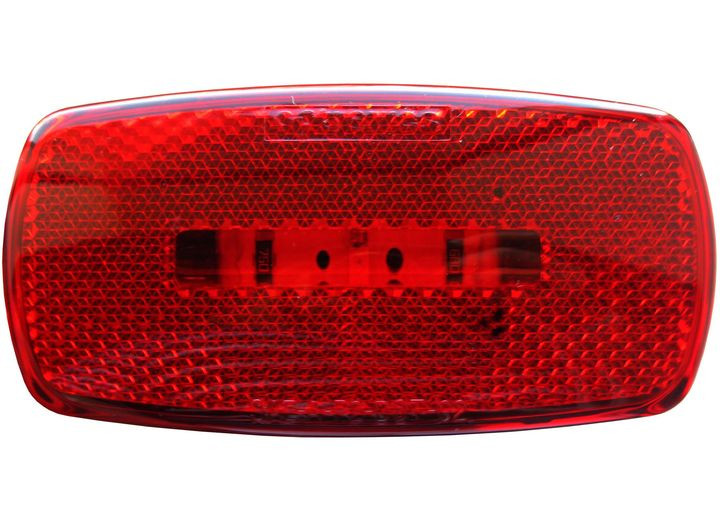 Optronics - Oval Led Clearance/marker Light Replaceable Lens One Series Black Base Red - MCL0032RBS