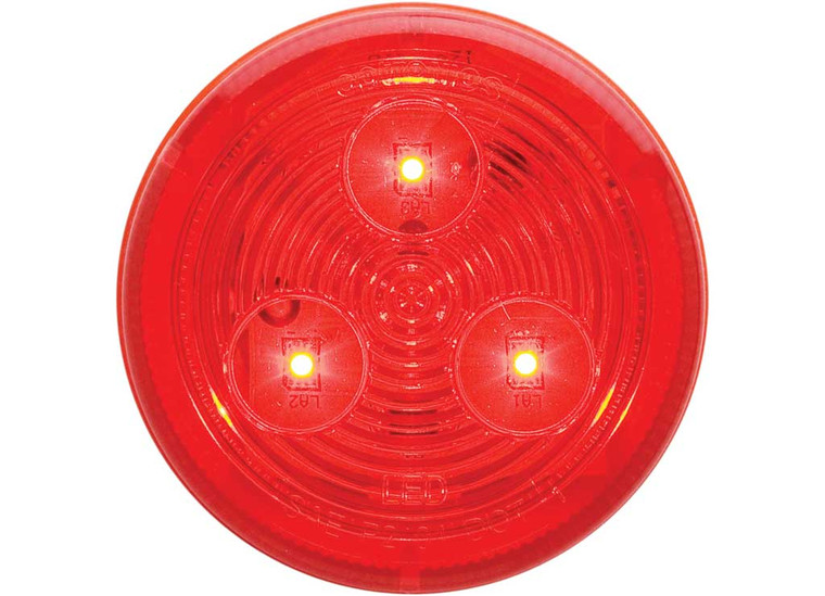 Optronics - 3led 2.5in Red Grommet Mount Marker/clearance Light - MCL57RBP