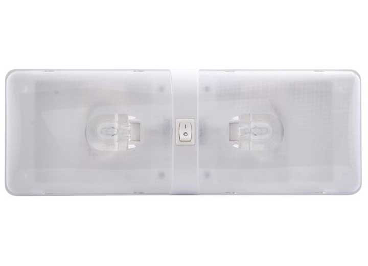 Optronics - Interior Ceiling Light Double Clear Lens On/off/on Switch Eurostyle Retail - RVIL22S