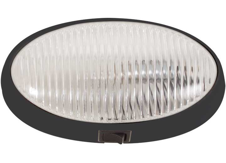 Optronics - Porch Light With Switch Oval Clear & Amber Lens Included Black Housing - RVPL7CBFS