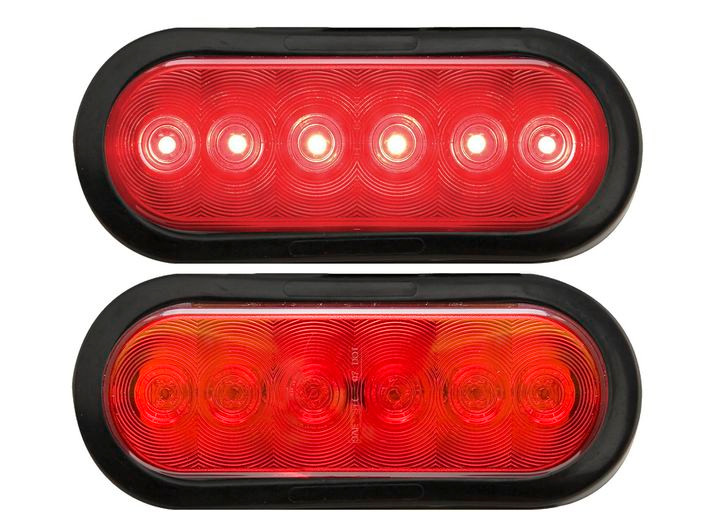 Optronics - Led Fleet Count 6in Oval 6diode Trailer Light Set Includes Grommets And Plugs - TLL12RK