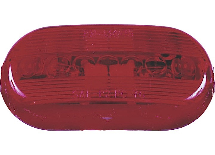 Peterson - Oval Clr Mkr Lit 2 Bulb Red - V135R