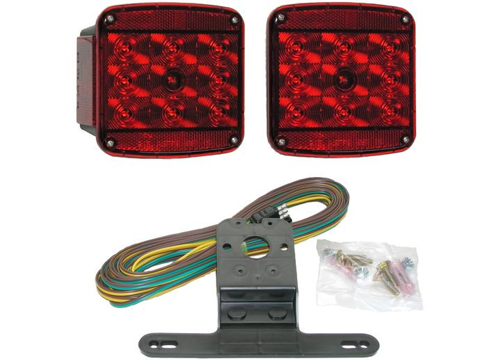 Peterson - Led Stop/turn/tail & Side Marker Kit Rectangular Submersible Under 80in Red - V941