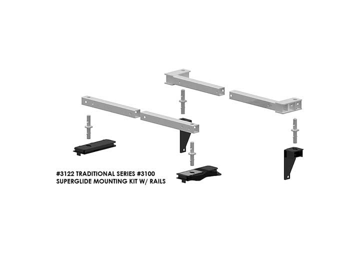 Pullrite - 0918 Dodge 1500 Superrail Mounting Kit Use With #3100 Superglide Hitch - 3122