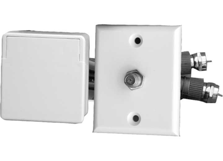 Prime - Cable Tv Kit W/ Weather Cover (white) - 1576235