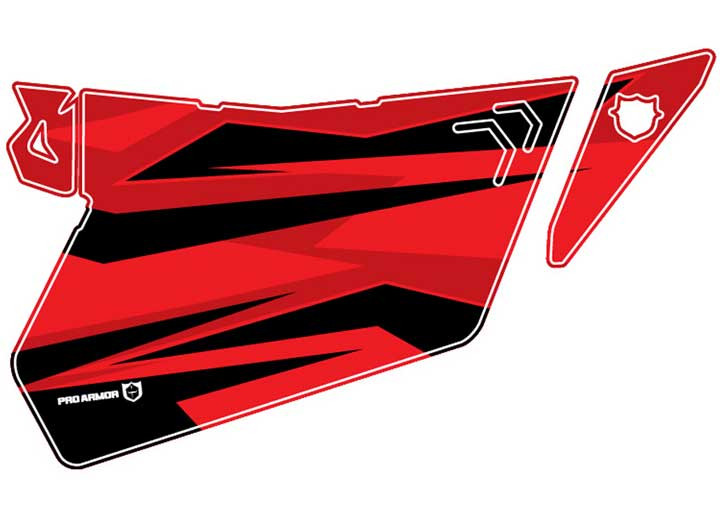Pro Armor UTV - 2018 Polaris Rzr Xp 1000/turbo Stealth Door Graphicmatte Sunset Red - P183G500MSR