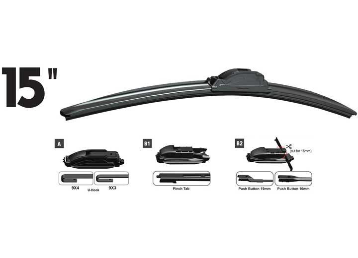 ProMaxx Automotive - Oe Wiper Blade 15in Front Multifit Oe 3pcs - RTX15OE