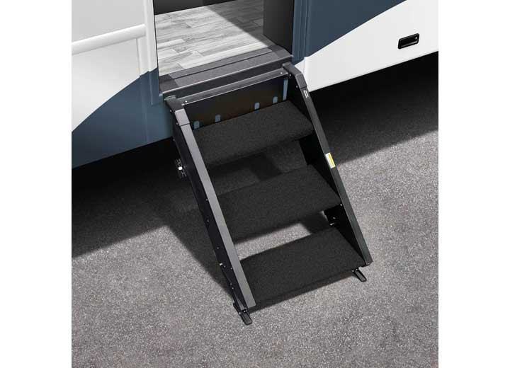 Prest-O-Fit - Trailhead Step Rug 19.5in Wide (3 Pc Set) For Morryde 2nd Generation Stepabove 3 Stepobsidian Black - 2-0518