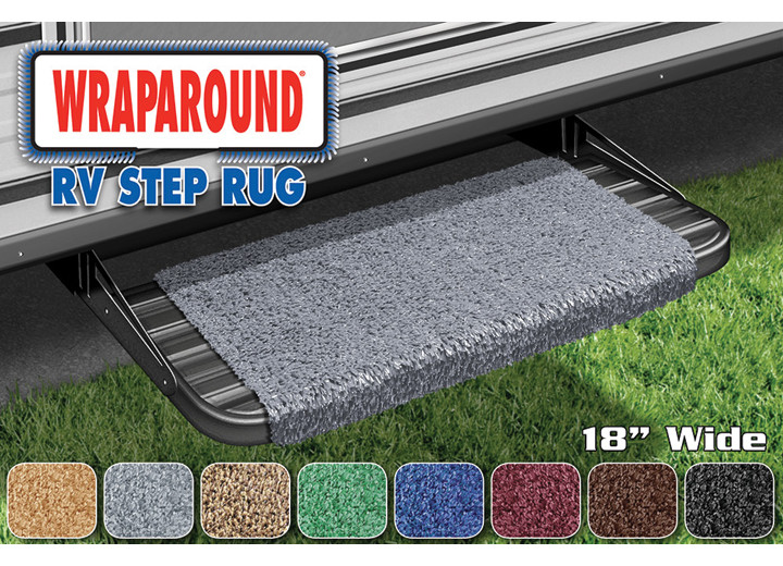 Prest-O-Fit - Wraparound Step Rug (18in Wide)  Stone Gray - 2-1043