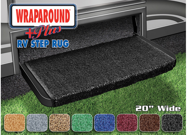 Prest-O-Fit - Wraparound + Plus Step Rug (20in Wide)  Black - 2-1072