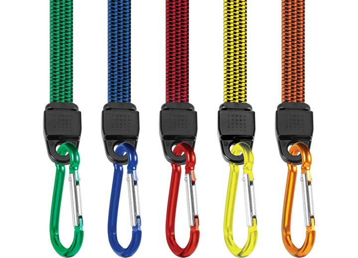 Performance Tool - Performance Tool 5pk Flat Bungee Cord With Carabiner - W1449