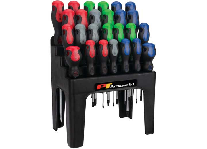 Performance Tool - 26 Pc Screwdriver Set W/rack - W1738