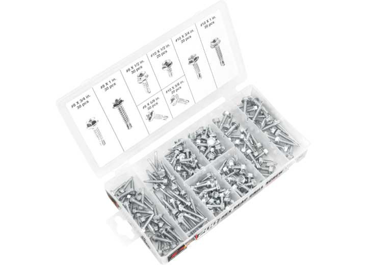 Performance Tool - 200 Pc Hex Washer Self Drilling - W5220