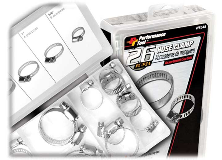 Performance Tool - 26pc Hose Clamp Asrt - W5348