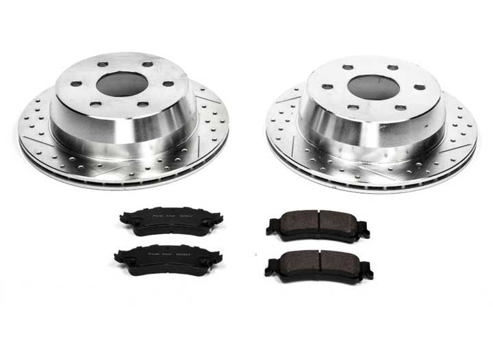 Powerstop - Rear 1 Click Brake Kit W/ Hardwarew/single Calipers - K2018