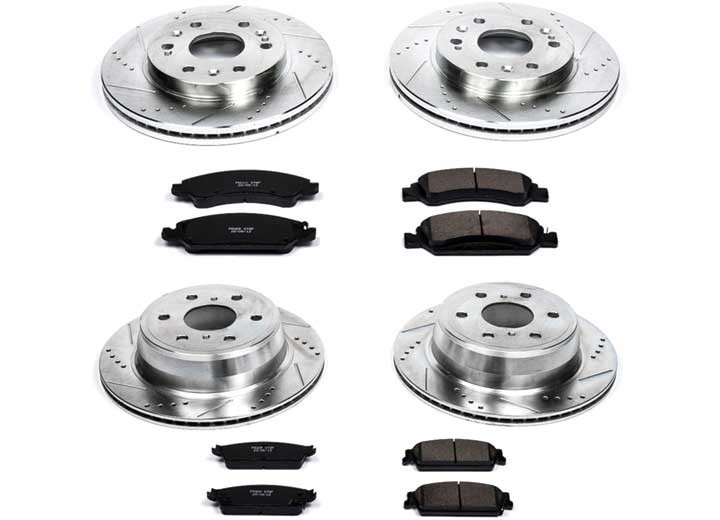 Powerstop - Front & Rear 1 Click Brake Kit W/ Hardware - K2070