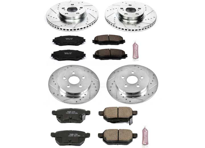 Powerstop - Front & Rear 1 Click Brake Kit W/ Hardware - K4140