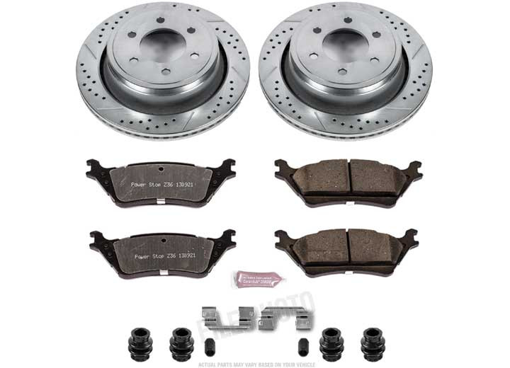 Powerstop - 1517 Ford F150 2wd/4wd With Manual Parking Brake Rear Truck And Tow Brake Upgrade Kit - K6271-36