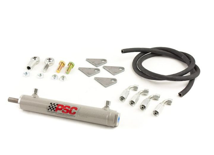 PSC Motorsports - Single Ended Steering Cylinder And Hose Kit 1.5 Inch X 8.0 Inch Stroke X 0.6250 Inch Rod - SC2200K-HK