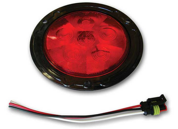 Poison Spyder Customs - 4in 6led Taillight Flange Style W/pigtail.. - 41-04-036
