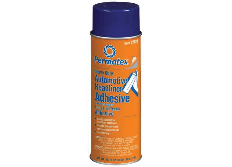 Permatex - Heavy Duty Automotive Headliner Adhesive Spray 16.75oz Aerosol Can - 27828