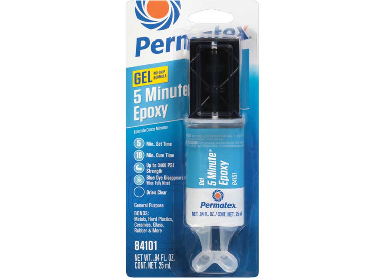 Permatex - 5 Minute Epoxy Gel General Purpose Dual Syringe 25ml - 84101