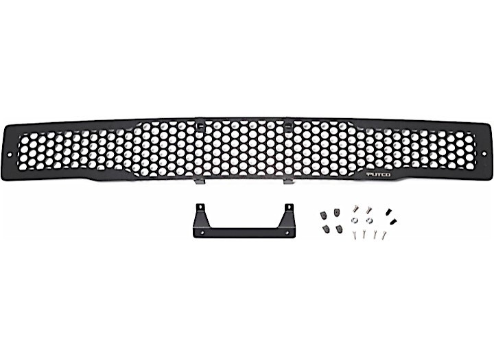 Putco - 1517 F150 Bumper Grille Inserts Stainless Steel Black Punch Design - 88160