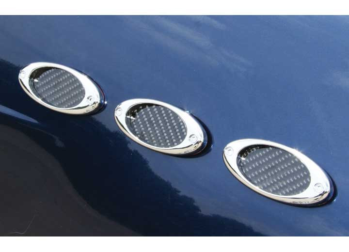 Putco - (dpn) Blk Cabron Fiber Oval Style Port Accents - 925003