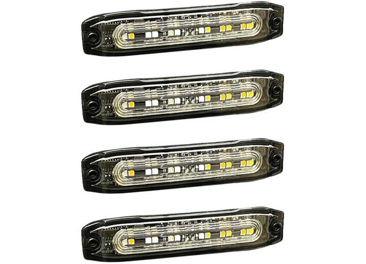 Putco - Universal 4in Lighthead Stinger Strobe Leds (amber/white ) - 950204