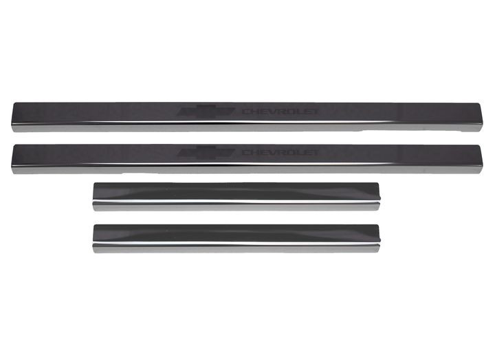 Putco - 19c Silverado Crew Cab(4 Pc)w/ Bow Tie Etch Door Sills - 95183BPGM-1