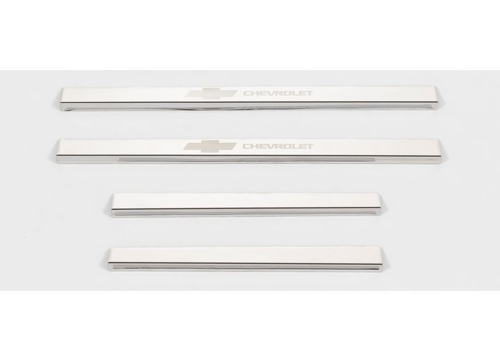 Putco - 19c Silverado Crew Cab(4 Pc)w/ Bow Tie Etch Door Sills - 95183GM-1