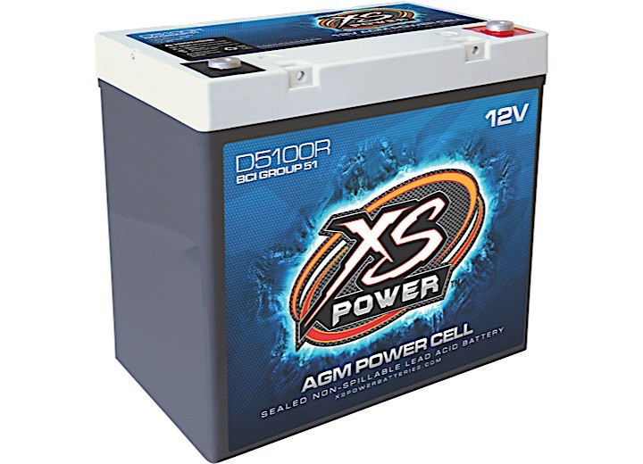 XS Power - 12v Bci Group51r Agm Battery Max Amps 3100a Ca: 745 Ah: 60 2000w / 3000w - D5100R