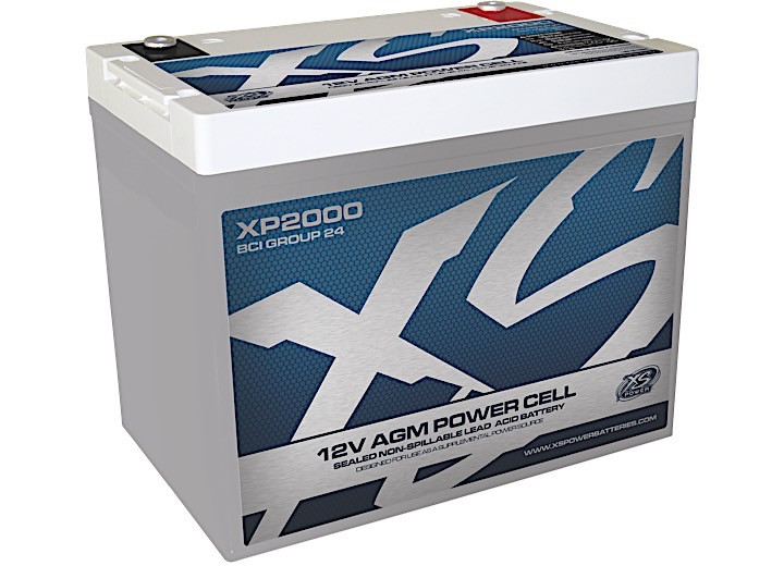 XS Power - 12v Bci Group 24 Agm Battery Max Amps 2000a  Ah:  80  Rc:  150 2000w - XP2000