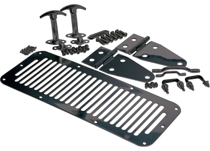 Rampage - Hood Set 7895 Jeep Cj & Wrangler Black - 7699