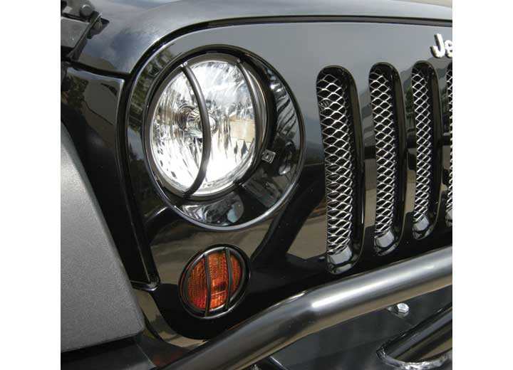 Rampage - 0718 Wrangler Jk Euro Light Guards 6 Piece Set Black - 85660