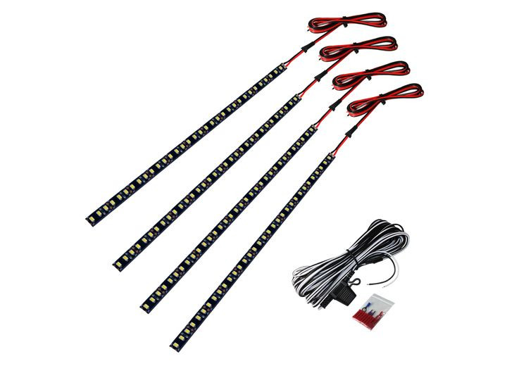 Raptor - 10 In Universal Led Light Strip Kit(4 Per Kit)  Clear/white - UNV-LED-LIGHT-KIT-WHITE