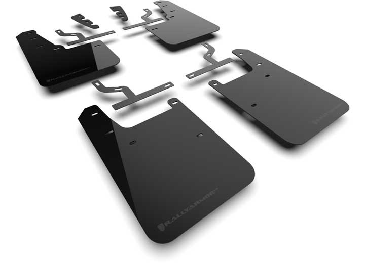 Rally Armor - 22c Tundra No Drilling Reqd Black Mud Flap/metallic Black Logo - MF110-UR-BLK-MBK