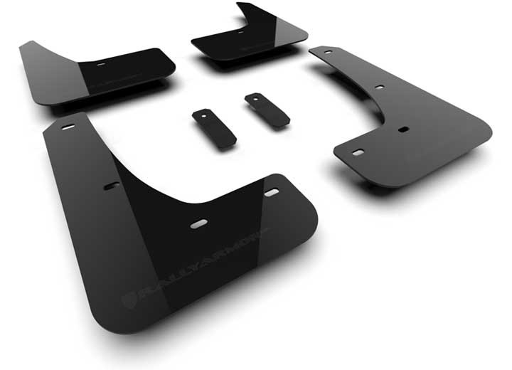 Rally Armor - 24c Tesla Model 3 Highland No Drilling Reqd Black Mud Flap/metallic Black Logo - MF122-UR-BLK-MBK