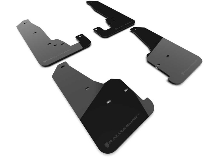 Rally Armor - 1822 Grand Cherokee Trackhawk Black Mud Flap/metallic Black Logo - MF134-UR-BLK-MBK