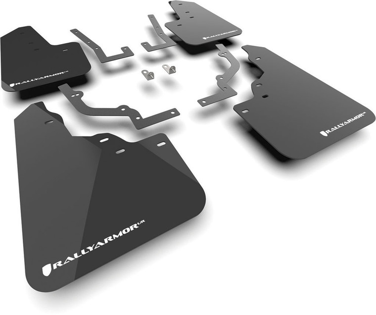 Rally Armor - 26c Passport Black Mud Flap/white Logo - MF139-UR-BLK-WH