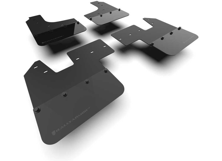 Rally Armor - 23c Ineos Grenadier Black Mud Flap/metallic Black Logo - MF143-BLK-MBK