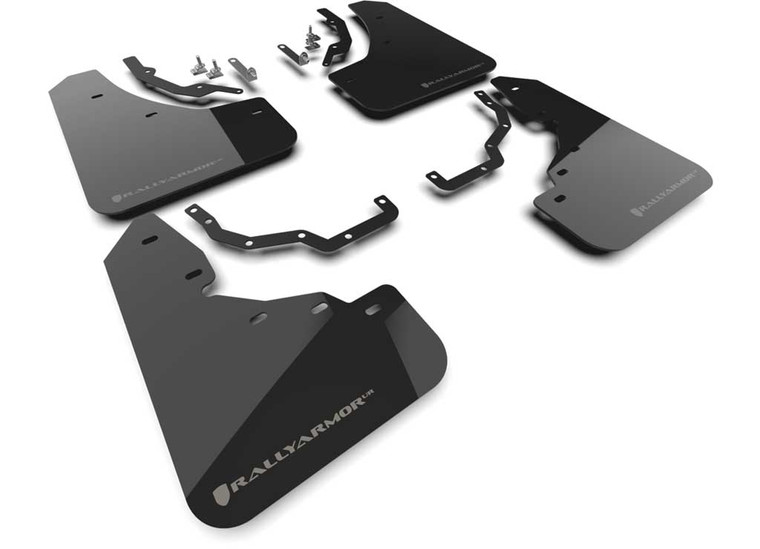 Rally Armor - 24c Lexus Gx 550 Luxury & Premium Black Mud Flap/silver Logo - MF162-UR-BLK-SIL